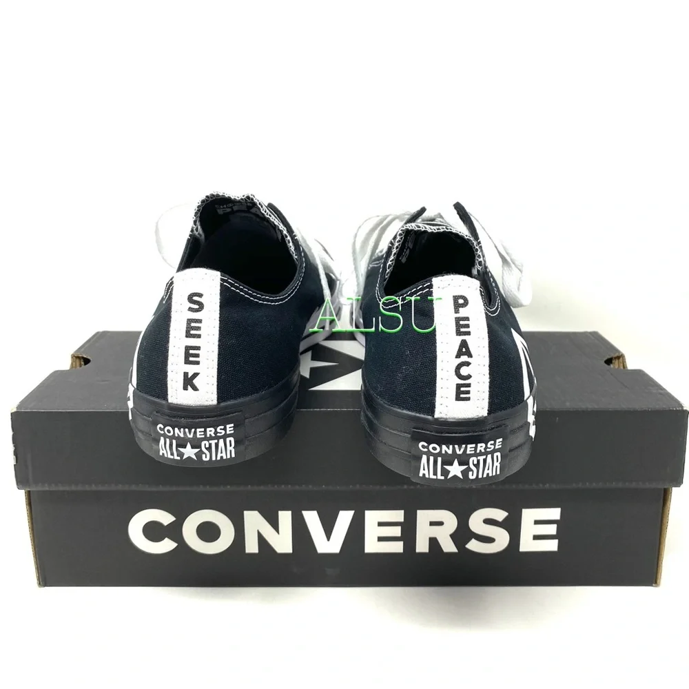 Converse Chuck Taylor ☮️ AS Canvas Low Skate Men’s Size Black Sneakers 165769F - Picture 11 of 13